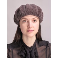 б117-а24 // Головной убор меховой женский, цвет -серо-коричневый, (овчина/астраган)