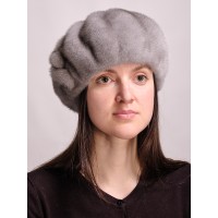 б126-8 // Головной убор меховой женский, цвет -сапфир