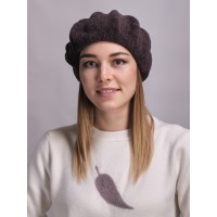 б126-а2 // Головной убор меховой женский, цвет -коричневый, (овчина/астраган)