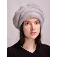 б145-194 // Головной убор меховой женский, цвет -сапфировый стар-даст (мрамор)