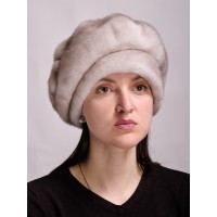 б150-79 // Головной убор меховой женский, цвет -платинум блонд (дымчатый)