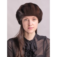 б155-5 // Головной убор меховой женский, цвет -махогон
