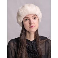 б155-91 // Головной убор меховой женский, цвет -жемчуг