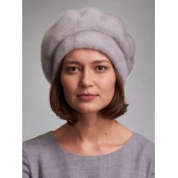 б156-194 // Головной убор меховой женский, цвет -сапфировый стар-даст (мрамор)