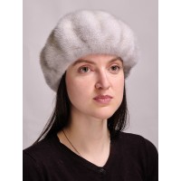 б46б-194 // Головной убор меховой женский, цвет -сапфировый стар-даст (мрамор)
