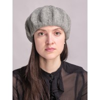 б46б-а65 // Головной убор меховой женский, цвет -фисташковый, (овчина/астраган)