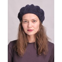 б46б-а90 // Головной убор меховой женский, цвет -виолет, (овчина/астраган)
