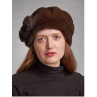 б61-5 // Головной убор меховой женский, цвет -махогон