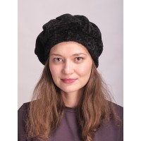 б61-а6 // Головной убор меховой женский, цвет -чёрный, (овчина/астраган)