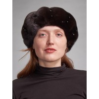 б97-6 // Головной убор меховой женский, цвет -чёрный