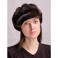 е29с-5 // Головной убор меховой женский, цвет -махогон