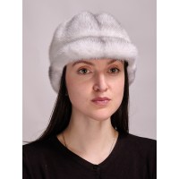 л21ср-193 // Головной убор меховой женский, цвет -сапфировая крестовка