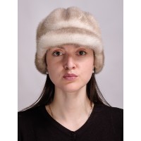 л21ср-78 // Головной убор меховой женский, цвет -перламутр (под волка)
