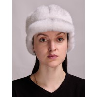 л21ср-93 // Головной убор меховой женский, цвет -сапфир кросс (сапфировая крестовка)