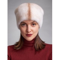 м100-119 // Головной убор меховой женский, цвет -паломиновая крестовка