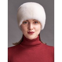 м101-10 // Головной убор меховой женский, цвет -белый