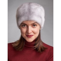 м101-193 // Головной убор меховой женский, цвет -сапфировая крестовка