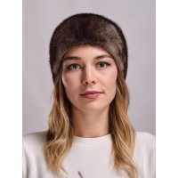 м101-5х-87 // Головной убор меховой женский, цвет -обесцвеченный  махогон