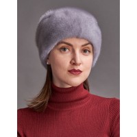 м101-8 // Головной убор меховой женский, цвет -сапфир
