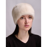 м101-91 // Головной убор меховой женский, цвет -жемчуг