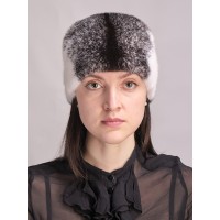 м101-92 // Головной убор меховой женский, цвет -блэк кросс (чёрная крестовка)