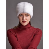 м101-93 // Головной убор меховой женский, цвет -сапфир кросс (сапфировая крестовка)