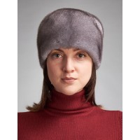 м101-9 // Головной убор меховой женский, цвет -голубой  ирис