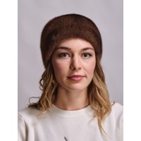 м102-4 // Головной убор меховой женский, цвет -браун (орех)