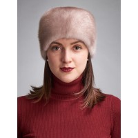 м102-78 // Головной убор меховой женский, цвет -перламутр (под волка)