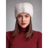 м102-93 // Головной убор меховой женский, цвет -сапфир кросс (сапфировая крестовка)