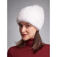 м131п-10 // Головной убор меховой женский, цвет -белый