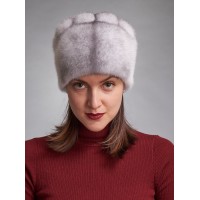 м135-193 // Головной убор меховой женский, цвет -сапфировая крестовка