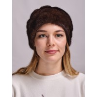 м135-5 // Головной убор меховой женский, цвет -махогон
