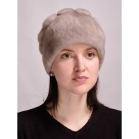 м135-79 // Головной убор меховой женский, цвет -платинум блонд (дымчатый)