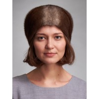 м146-87х-4 // Головной убор меховой женский, цвет -обесцвеченный  браун