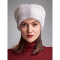 м146-93 // Головной убор меховой женский, цвет -сапфир кросс (сапфировая крестовка)
