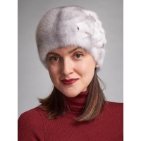 м150-193 // Головной убор меховой женский, цвет -сапфировая крестовка