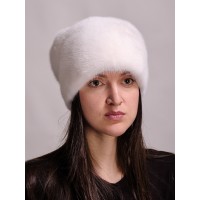 м154-10 // Головной убор меховой женский, цвет -белый