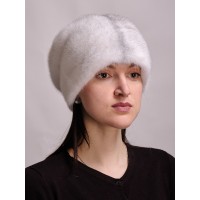м154-93 // Головной убор меховой женский, цвет -сапфир кросс (сапфировая крестовка)