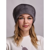 м154-9 // Головной убор меховой женский, цвет -голубой  ирис