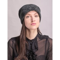 м154-а17 // Головной убор меховой женский, цвет -тёмно-зелёный, (овчина/астраган)