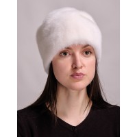 м158-10 // Головной убор меховой женский, цвет -белый