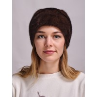 м158-5 // Головной убор меховой женский, цвет -махогон
