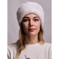 м159-10 // Головной убор меховой женский, цвет -белый