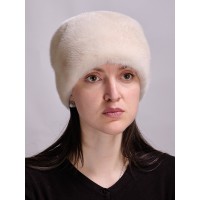 м161-91 // Головной убор меховой женский, цвет -жемчуг