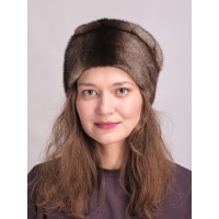 м163-5х-87 // Головной убор меховой женский, цвет -обесцвеченный  махогон