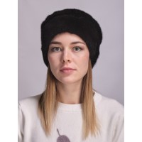 м163-6 // Головной убор меховой женский, цвет -чёрный