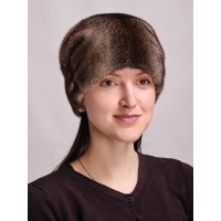 м164р-5х-87 // Головной убор меховой женский, цвет -обесцвеченный  махогон