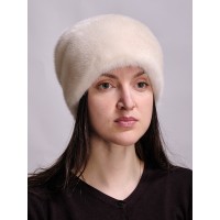 м164р-91 // Головной убор меховой женский, цвет -жемчуг