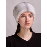м164р-93 // Головной убор меховой женский, цвет -сапфир кросс (сапфировая крестовка)